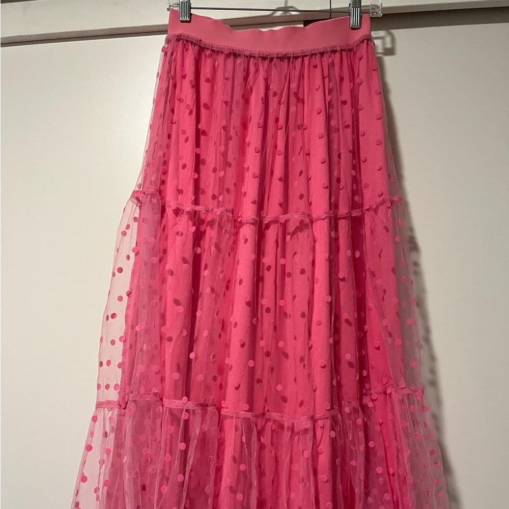 NWT tulle polka dot maxi skirt